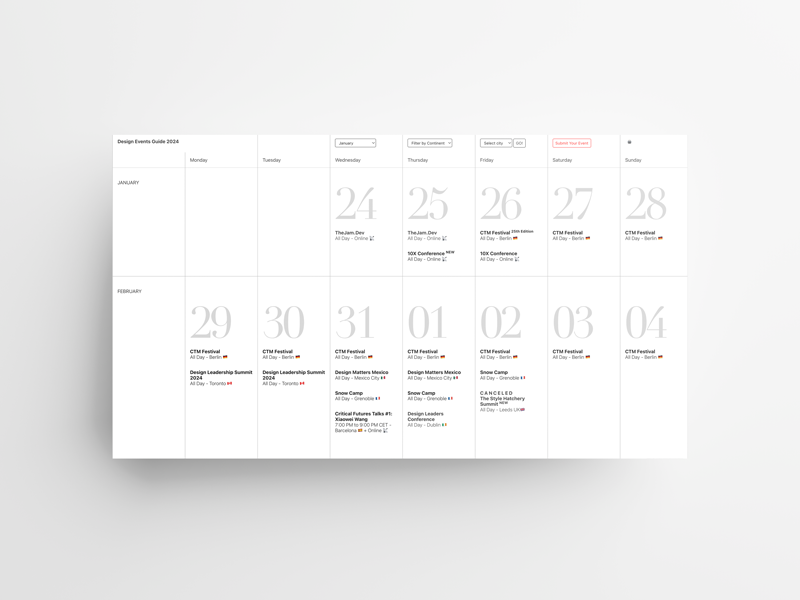 Design Events Guide 2024/2025 | UX/UI, motion and graphic design events